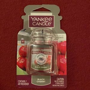 Brand New Yankee Candle Black Cherry Car Jar air freshener